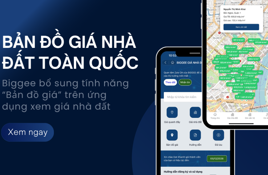 Biggee bổ sung tính năng “Bản đồ giá” trên ứng dụng xem giá nhà đất