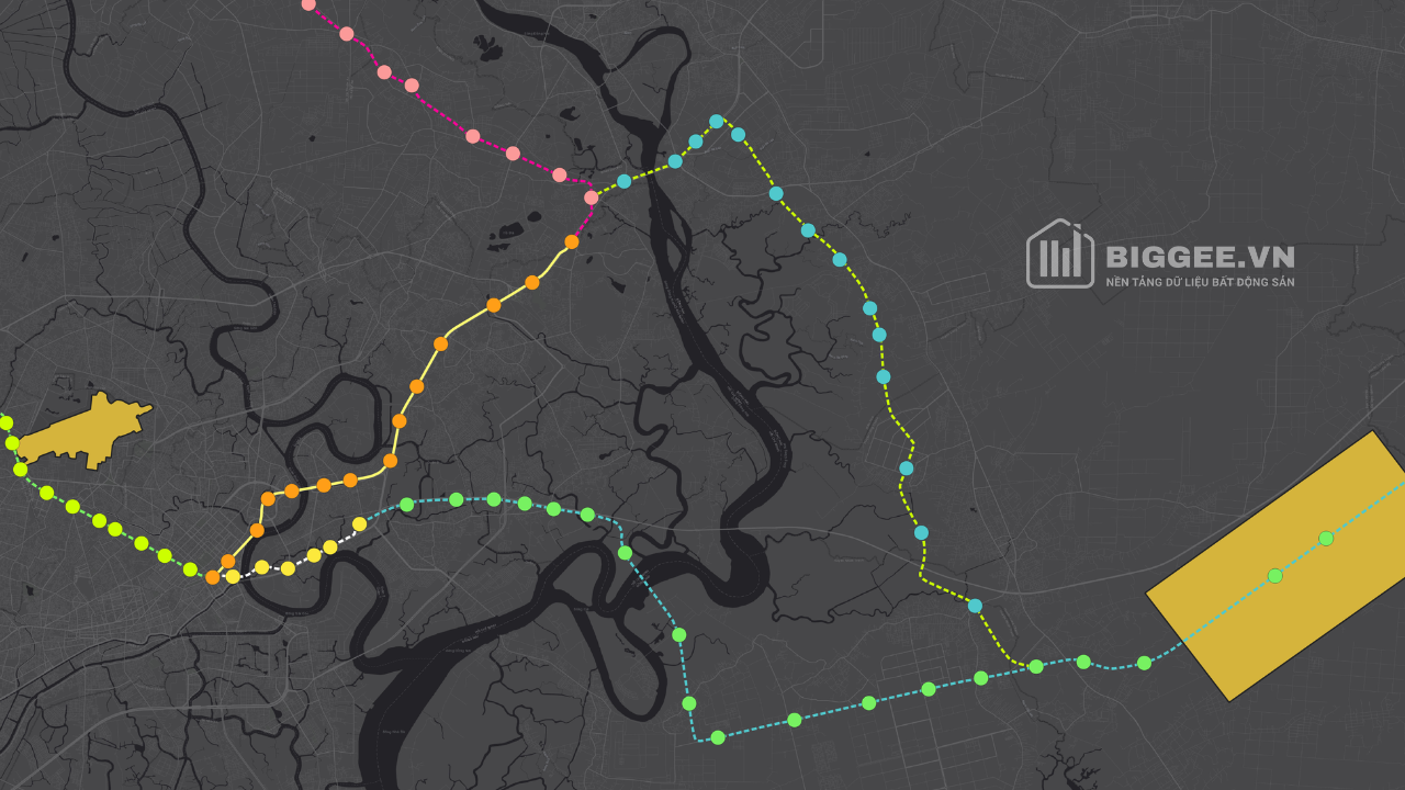 TÓM TẮT LỘ TRÌNH TỪ SÂN BAY LONG THÀNH VỀ TP.HCM QUA CÁC TUYẾN METRO